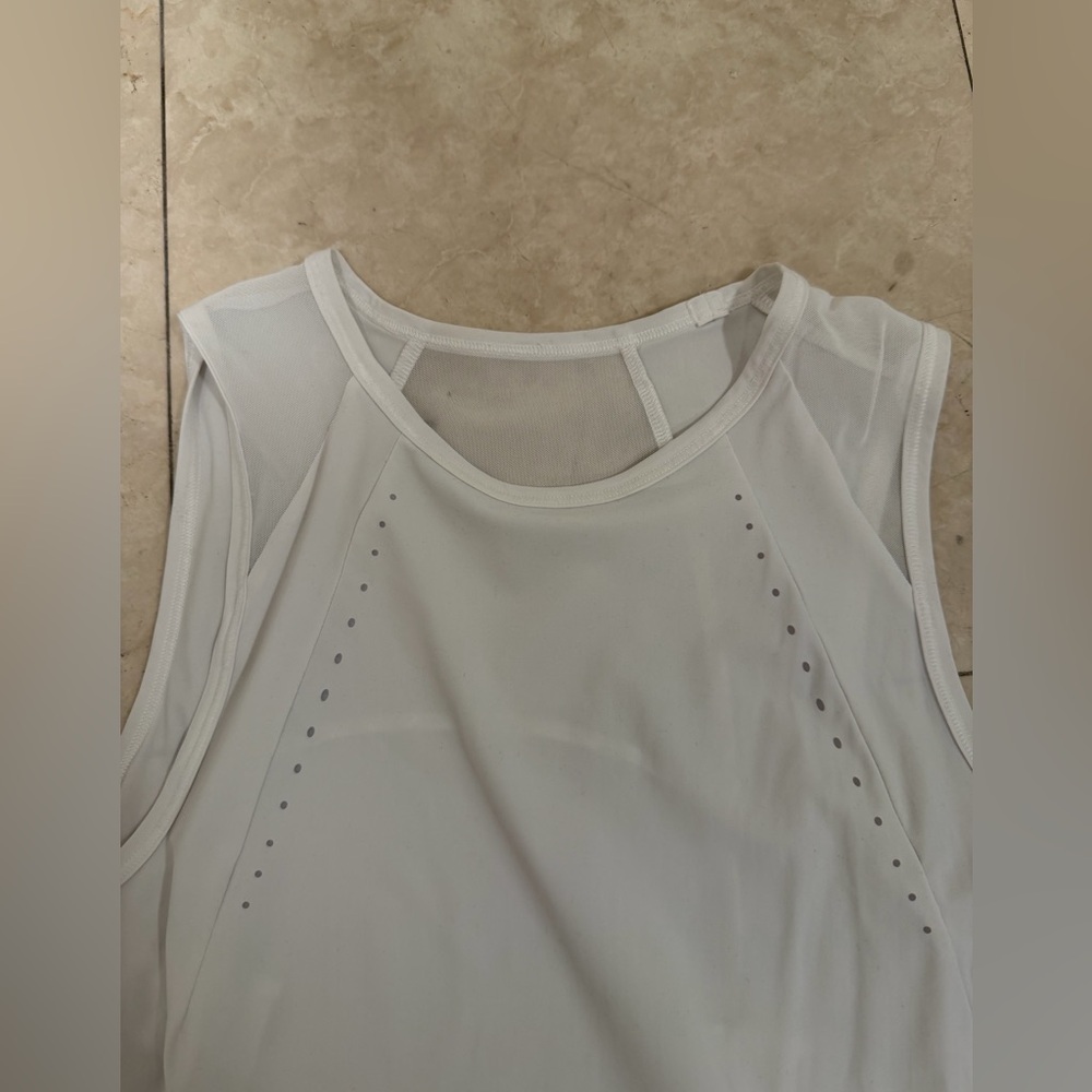 Lululemon Athletica Sheer White Tennis Tank Top - Picture 2 of 10